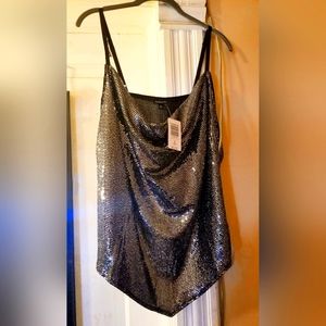 SOLD.  Torrid sequin disco ball cami cowl size 2